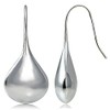 Hoops & Loops - Sterling Silver Teardrop Lotus Dangle Earrings