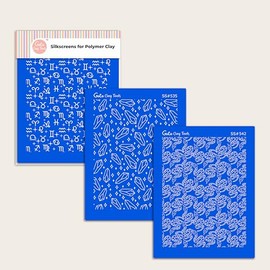 GOTO CLAY TOOLS Zodiac sign Silk Screen Stencils for polymer clay, 3 PCS Snake pattern Silkscreen for Polymer Clay Earring making, Reusable Silk Screen Stencils for Polymer Clay SSCMB-86