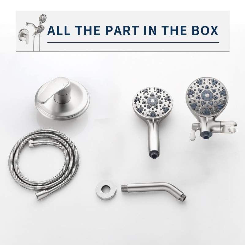 Shower Faucet Set Complete Shower Kit Dual Shower Head and