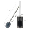 Toilet Brush and Holder Set,Stainless Steel Long Handle and Marble-Pattern