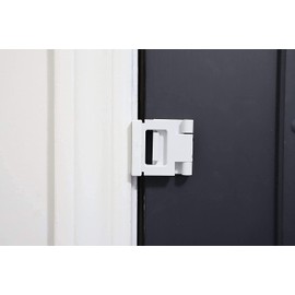 The Door Guardian - Door Lock for in-Swinging Doors, Home Security Latch Device, Childproof, Easy to Install (White)