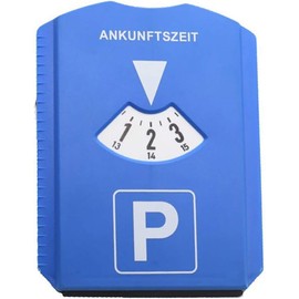 1Pc Digital Parking Timer Parking Disc with Ice Scraper European Parking Clock 24 Hour Time Display for Car Winter Packing Tools and Equipment Garage and Shop（Blue）