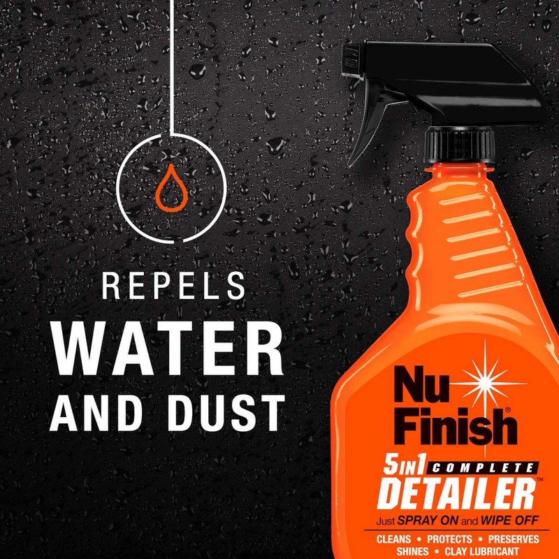Nu Finish 5-in-1 Complete Detailer Spray with Towel, Preserves and
