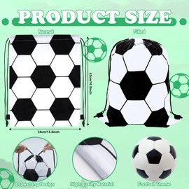 Gelme Nutri 12Pack Drawstring Backpack Soccer Drawstring Bag Gift Bags,Soccer Party Favors Cinch Bags String Bags Goodie Sack Bag