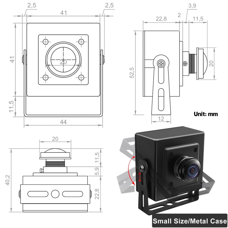 Svpro 5MP 30fps Fisheye USB Camera, 200° Ultra Wide Angle