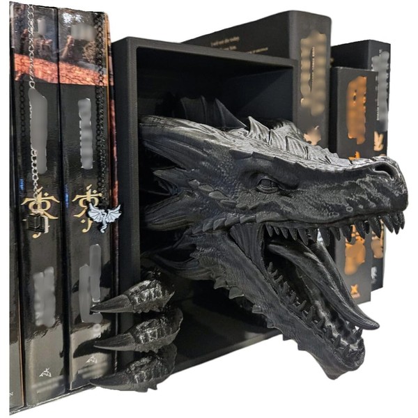 Dragons Awakening Book End – Fantasy Book Nook Insert for