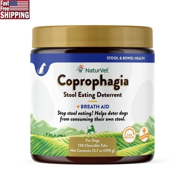 Unbranded Coprophagia Deterrent Dogs Chewable Tablets Breath Freshener 130 Count