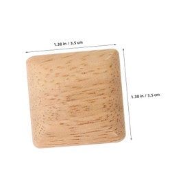 Operitacx 10pcs Square Wooden Pull Handles Simple Design Cabinet Knobs for Doors Durable Wood Material Easy to Install for Kitchen Bedroom Living Room