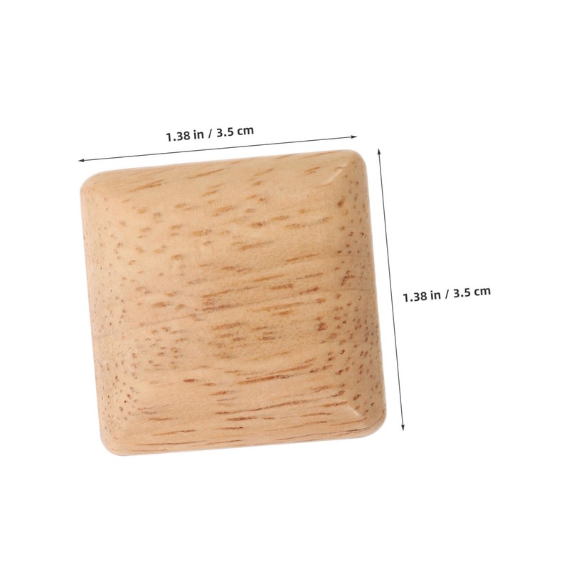Operitacx 10pcs Square Wooden Pull Handles Simple Design Cabinet Knobs