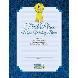 First Place Manuscript Paper 12 Stave Spiral with Perforation