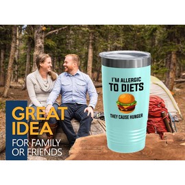 Dietetics Teal Edition Viking Tumbler 20oz - Allergic to diets - Registered Dietitian Nutritionist Foodies Vegan Vegetables Dietician Vegeterian Consultant