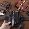 Gentlestache Belt Sheath, Practical EDC Leather Belt Organizer with Multitool