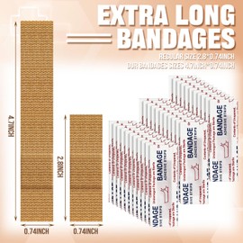 120 Pcs Extra Long Flexible Fabric Bandages, 4.75 x 0.75 Inch Adhesive Strip Non Latex Finger Bandages for Oversized Hands and Feet, Construction Workers Carpenters(Classic Color)