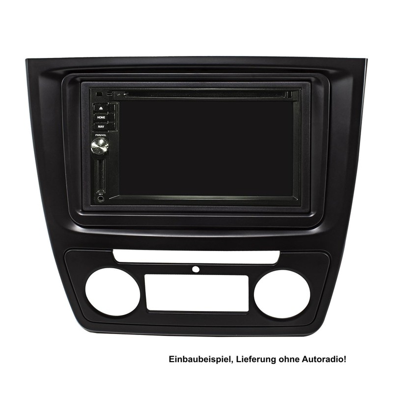 tomzz Audio 2450-025 Double DIN Radio Faceplate Compatible with Skoda