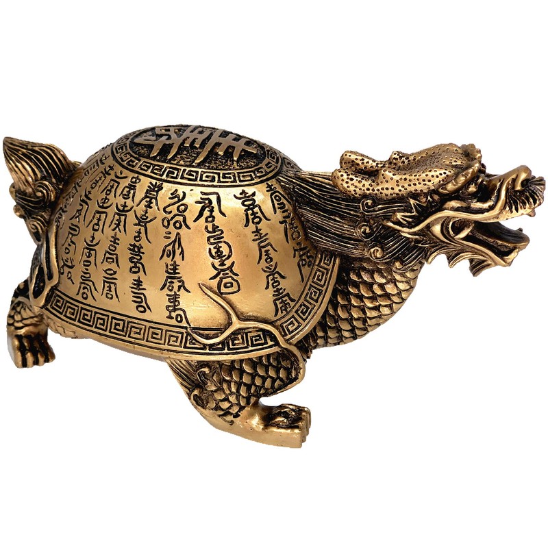 Betterdecor Feng Shui Longevity Dragon Turtle Tortoise Statue Home Office
