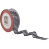 Checked Taffeta Ribbon - Black/White (1 1/2")