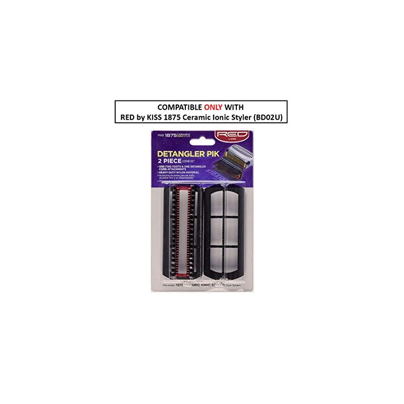 Red by Kiss Detangler Pik 2 Piece Comb Set for