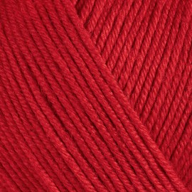 Estako Happy Cotton, 60% Cotton 40% Acrylic Yarn, Soft, Fine/Sport (2) for Crochet and Knitting 1.76 Oz (50g) / 180 Yrds (165m) (4510 - Red)