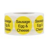 Sausage, Egg & Cheese Deli Labels 1 Inch Round Circle