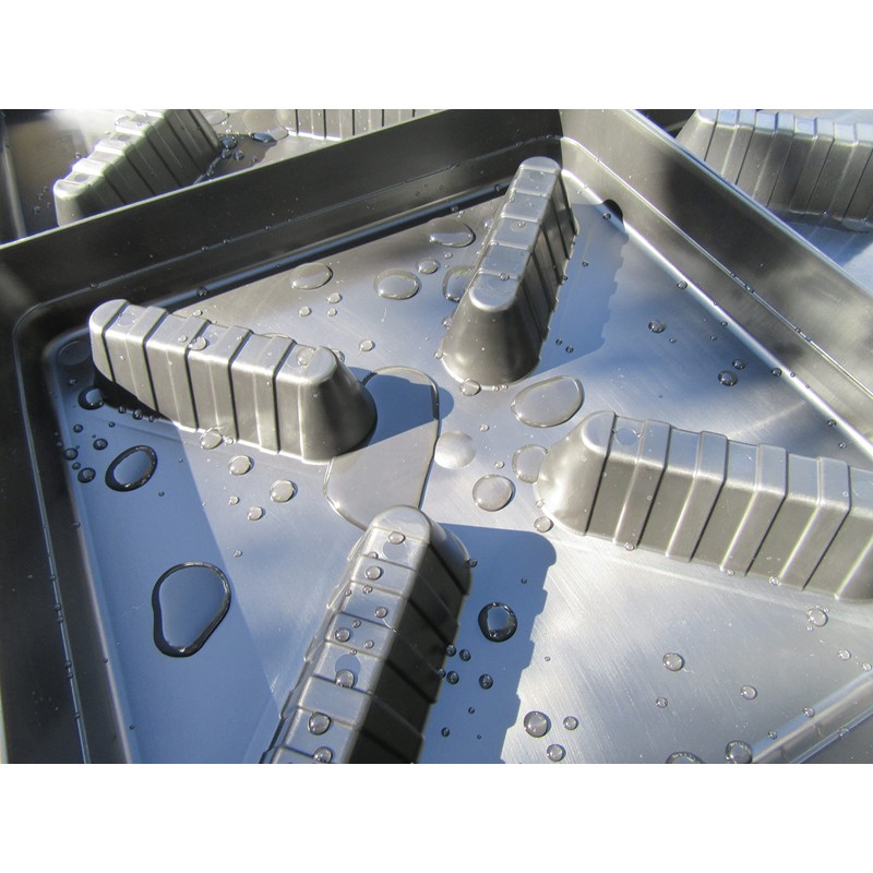 Square Plant Saucer Plastic Plant Trays with Plant Riser Pot