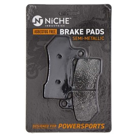 NICHE Brake Pad Set for Harley-Davidson Street Rod Glide Road King Dyna Front 41854-08 Rear Semi-Metallic
