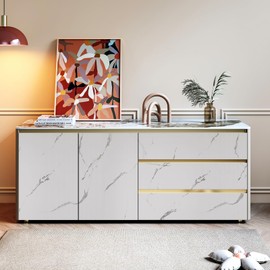 Stickyart Thick Matte White Marble Contact Paper Peel and Stick for Countertops Cabinets Waterproof Self Adhesive Removable Marble Wallpaper Peel and Stick for Kitchen Table Shelf Drawer Liner 12x317