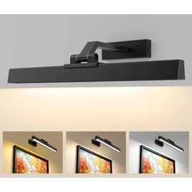 Afyuol Picture Lights for Wall, Battery Operated Picture Light 16in Gallery Light for Paintings CCT Dimmable Recharging Battery Wall Light with Remote Control for Living Room Dartboard Art Bathroom