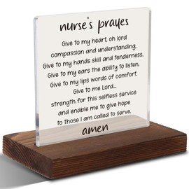 School Nurse Gifts, Nurse Retirement Gifts, Nurse's Day Appreciation Gifts, Nurse Accessories for Work, Modern Acrylic Desk Plaque with Inspirational Quotes, 10 x 10 x 1.5 cm,XXD2