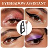 HQRKOTM 2er-Pack eyeliner schablone mit 2er-Pack Pinsel, wiederverwendbares Lidschatten-Führungswerkzeug, Lidschatten-Schablone