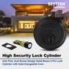 [2 Pack] BESTTEN Single Cylinder Deadbolt, Keyed Alike Dead Bolt