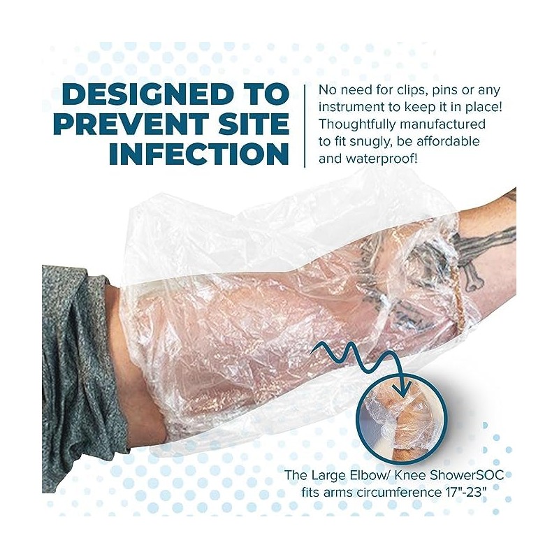 PICC LINE SHOWER DRESSING COVERS - 7 Pack - LARGE