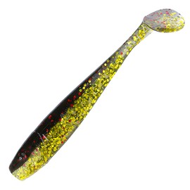 Relax King Shad L448 L448 Rubber Fish Predator Lure 3 Inch Black Gold Pack of 5