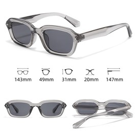 FEISEDY B1293 Sunglasses, Unisex, UV400, Classic, Vintage, Fashion, Driving, Sports, Fishing, gray