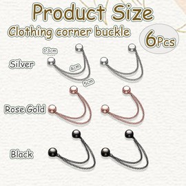 TELAIN Magnetic clothing clips, multifunctional T-shirt shorteners for women's clothing, shirt and trouser clips (pack of 6)