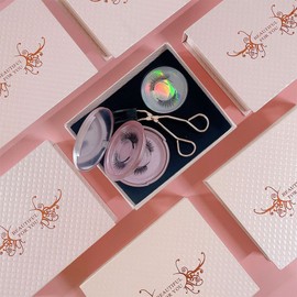Magnetic eyelashes (pink box) artificial natural self-extension - 02 model style / 마그네틱 속눈썹(핑크박스) 인조 자연스러운 셀프연장 - 02모델스타일