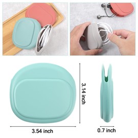 YBEATY 6 Pcs Headphone Organizer Silicone Data Cable Storage Case Mini Soft Colorful Key Pouch Box Lipstick Holder Keeper Management Portable Wired Headphone Accessories for Home Workplace