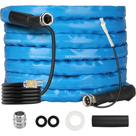 RVGUARD Heated Water Hose 50FT for RV, -20 ℉ Freeze Protection Heated Water Hose with Energy-Saving Thermostat, Lead and BPA Free for RV/Home/Garden