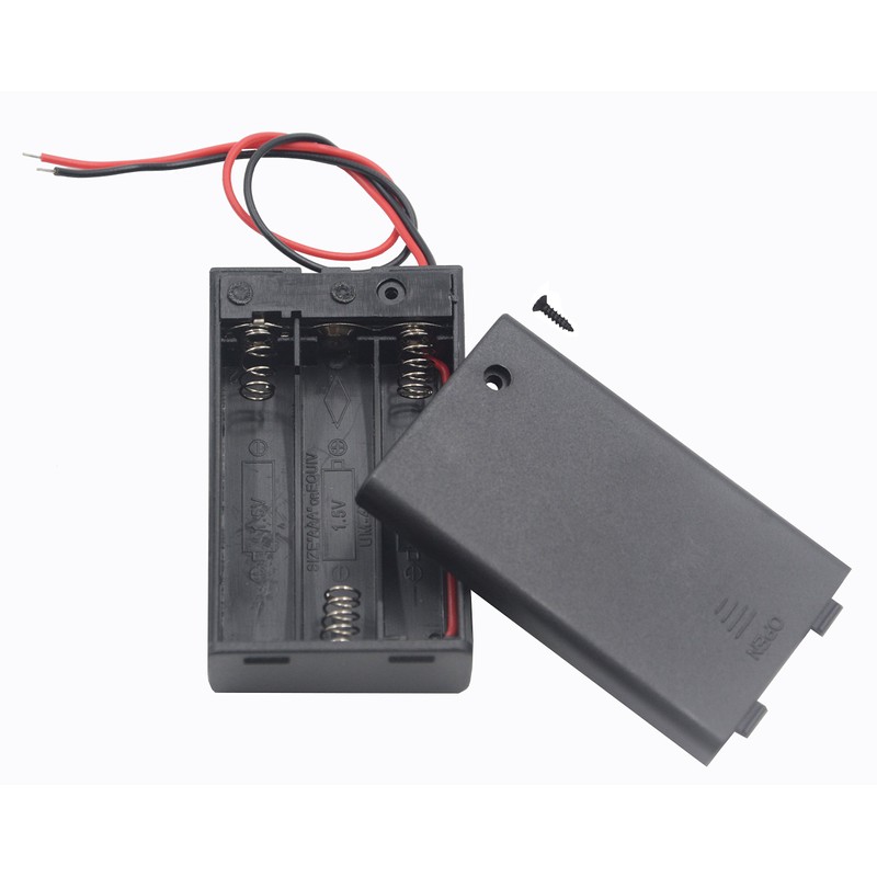 LAMPVPATH (Pack of 3) 3 AAA Battery Holder with Switch,