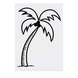 'Palm Tree' Temporary Tattoo - Water Resistant, Skin-Safe, Non-Toxic Transfer (TO00027575)
