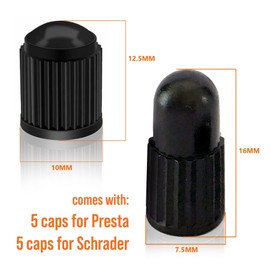 17 Pcs Brass Presta Valve Adaptor Set, Convert Presta to Schrader for Bikes and Cars, Inflate Tire Using Standard Pump or Air Compressor