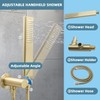 Backnets Solid Brass Handheld Shower Head Arc Design High Pressure