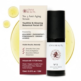 Anti Aging Facial Serum — Plant-Based Retinol & Peptide Alternative, Brightening Anti-Wrinkle Oil for Women, Lightweight Hydrating Facial Oil with Açai, Passionfruit, and Pomegranate - 0.50oz
