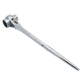 19-24mm Scaffold Spanner Ratcheting Socket Wrench Flat Satin Cr-v Ratchet Podger Tool