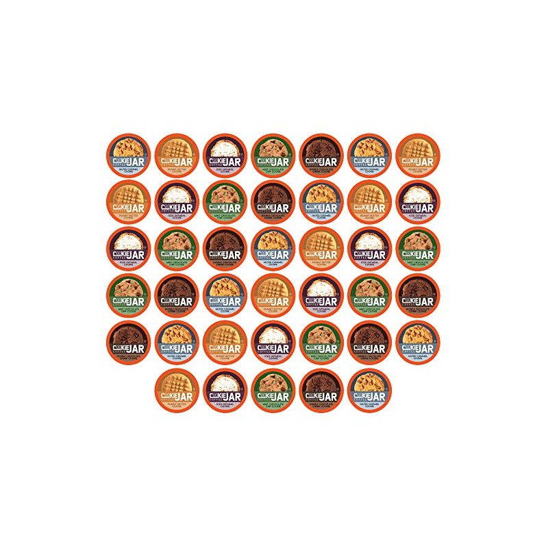 Cookie Jar Assorted Flavored Coffee Pods for Keurig K Cup