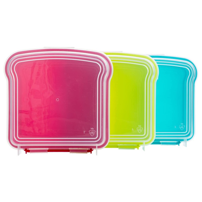 QILZO® Pack of 3 Units Sandwich Holder, Lunch Holder, Snack