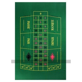 Dal Negro Roulette Mat (90 x 130 cm, single 0, European style)