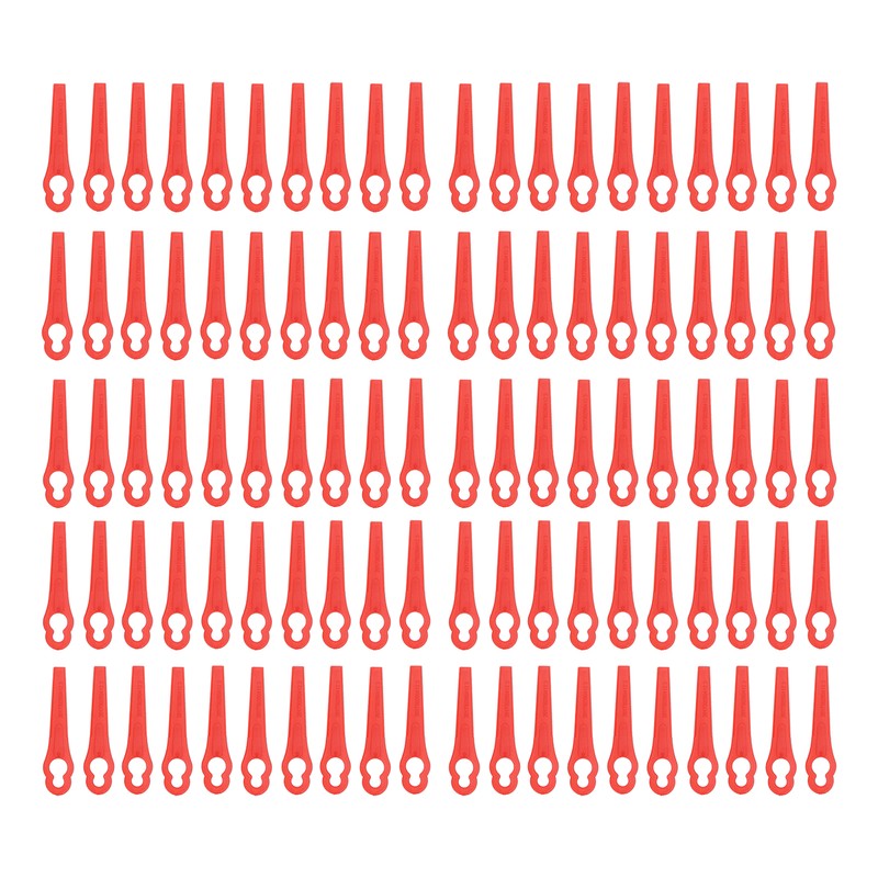 100Pcs Plastic Trimming Blades Lawn Mower Gourd Type Cutting Replacement