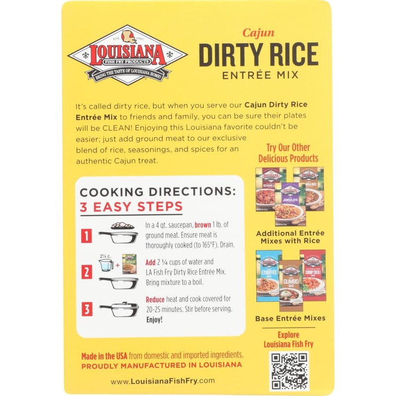 Louisiana Fish Fry Dirty Rice Entree Mix 8.0 oz box