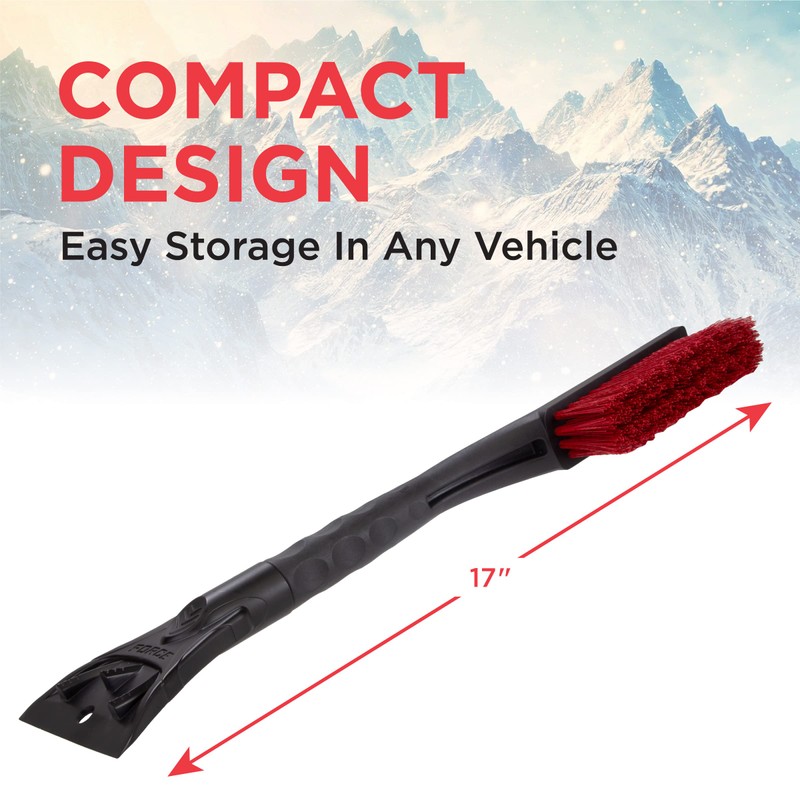Mallory Force 17” 518RFB Snowbrush with Ice Scraper for Car,
