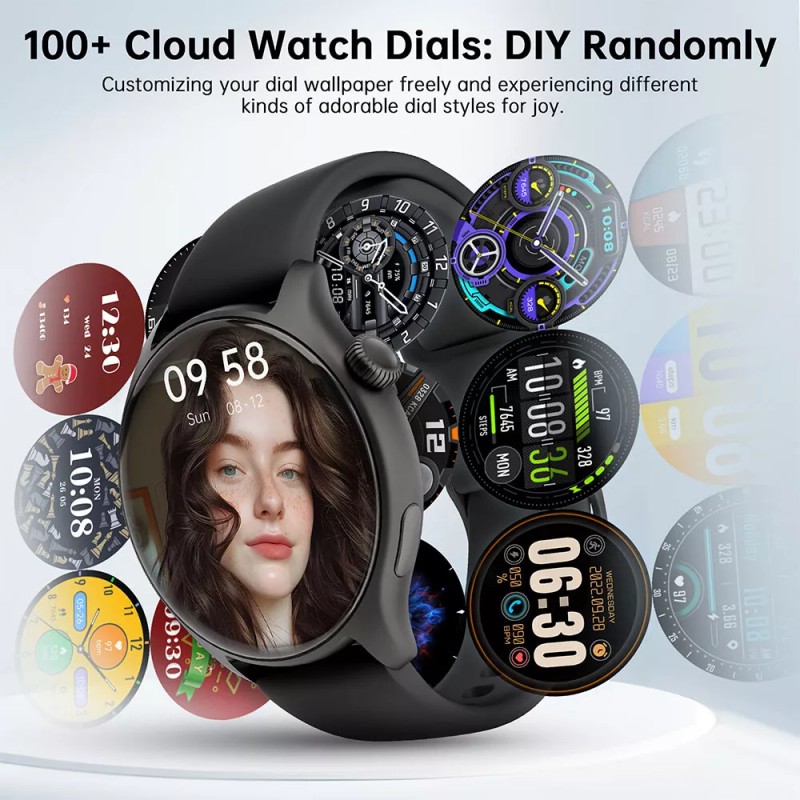 Hunkstar SA200 T6Pro Smart Watch With 100+Cloud Watch Dials,24/7Heal